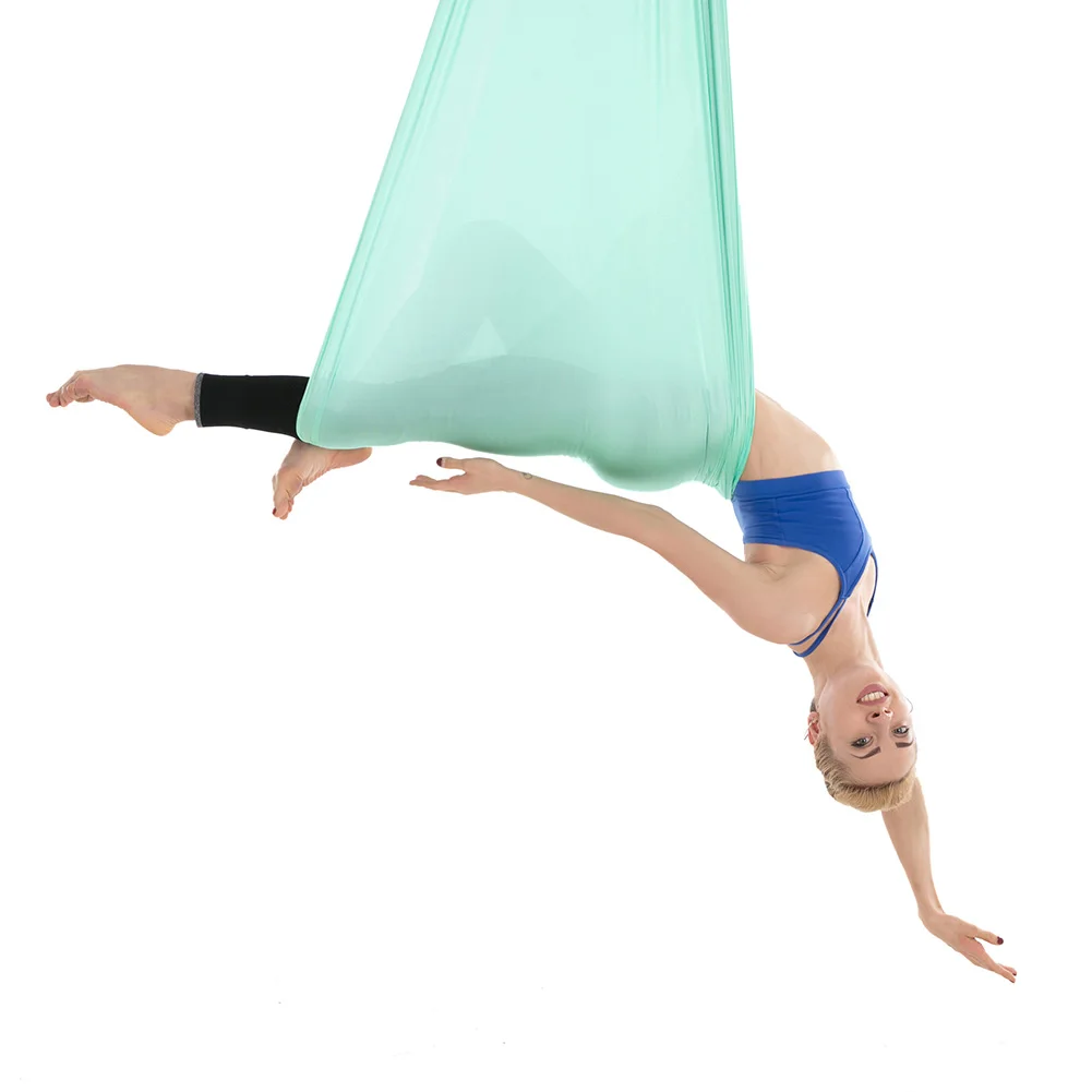 

Bilink in stock Special Offer 5m light green with daisy chain 40D Nylon Aerial Yoga Hammock