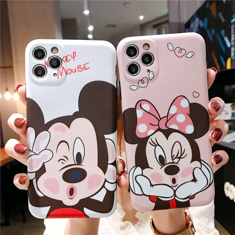 

For Iphones 11 Pro SE2 Minnie Mickey Case Luxury Original Silicone Protection Soft Cover For Iphones X Xr 12 12pro Max 11 7 8 13, 12 colors