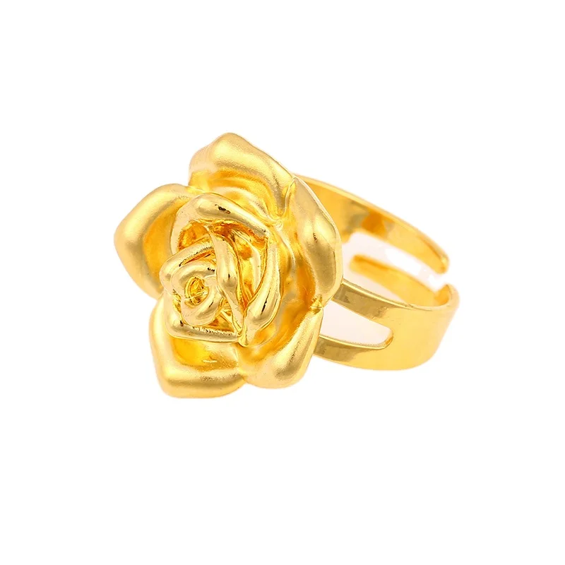 

Xuping imitation jewellery popular gift dubai golden color ring for girls women copper alloy ring 24K gold plated ring