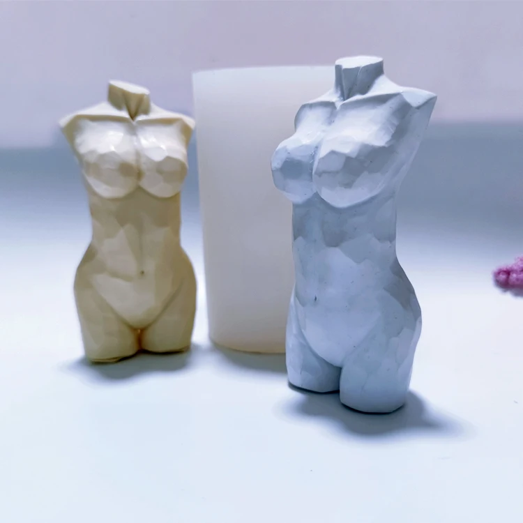 Sz24 Diamond Goddess Woman Body Torso Silicone Mold Diy Aromatherapy