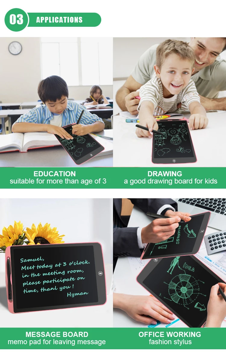 Bulk 8.5 Inch Educational Erasable Digital Kids Lcd Drawing Writing