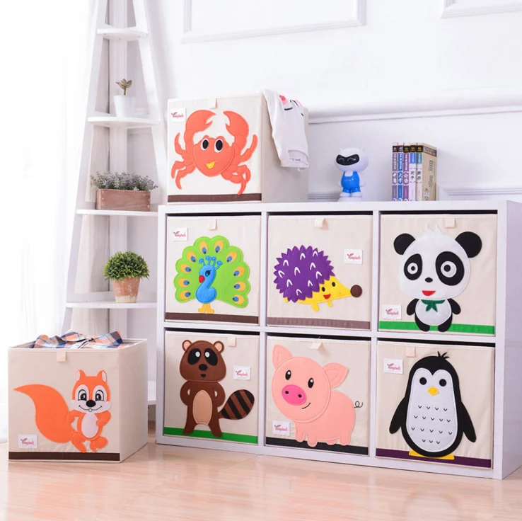 

New Arrival Kids Toy Storage Box Drawer Organizer Cartoon Clothes Storage, Beige