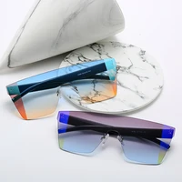 

Rimless One Piece Lens Sun Glasses Oversized Custom Sunglasses