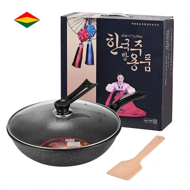 

Cookware Deep Frying Pan Non-Stick Korean Frying Pan with Lid, Customized