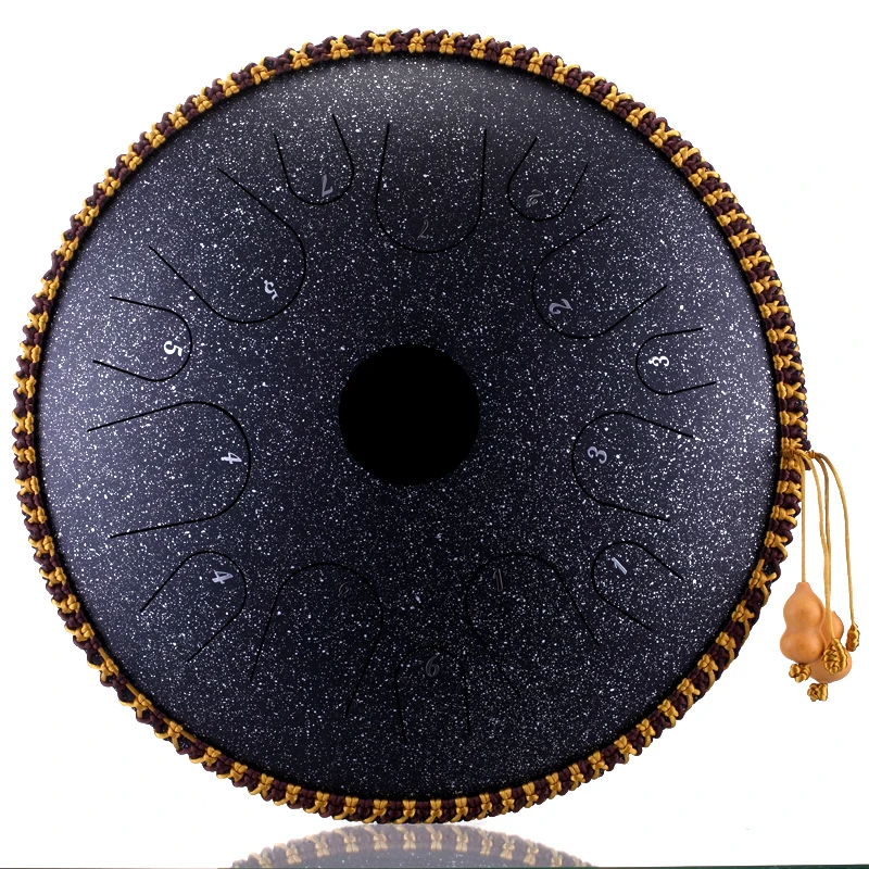 

New Design 14'' Steel Tongue Drum Tank Handpan Free Bag and Mallets, 3 colors