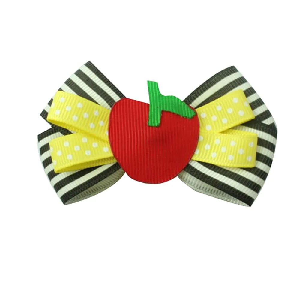 

go to school hair bows cute boutique hair clip for girls