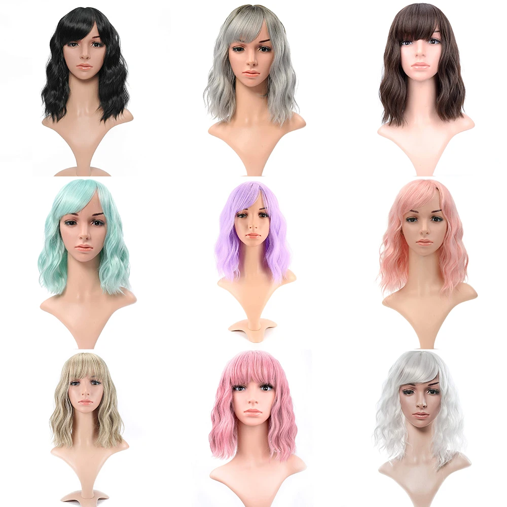 

Factory direct sales Custom-made Colorful Wig Short Bob Synthetic Wig for Women