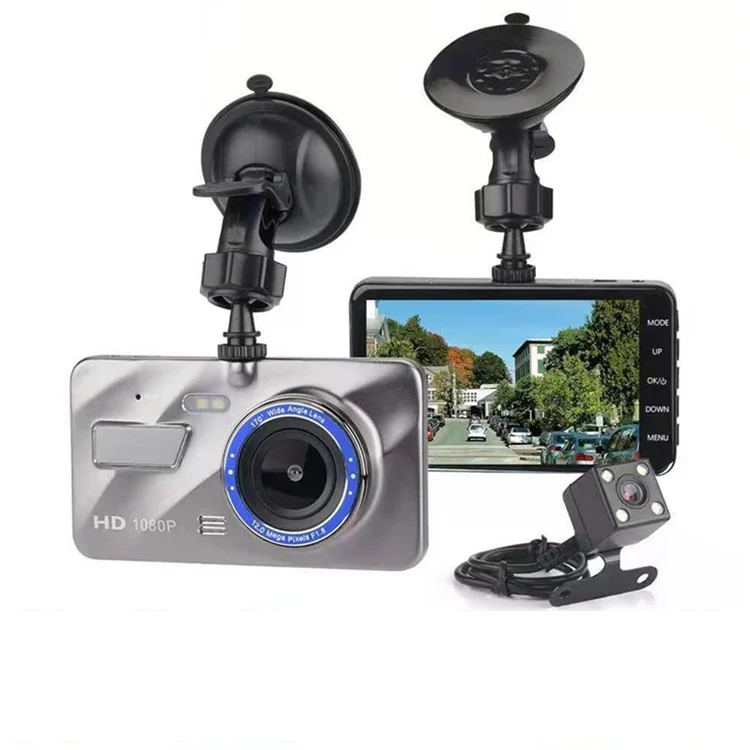 

CP Tech 4 Inch Wide Screen Rear View Car Camera Full HD Car DVR 1080P Twin Lens Dual Car Camera Video Recorder HD 1080P
