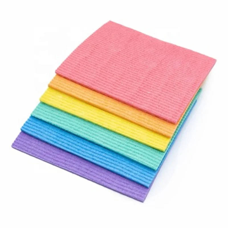 

Sponge Dish Cloth Natural Cellulose 6 Pack, Pink, yellow,violet