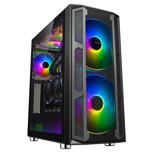 

High-quality gaming case RGB fan gaming tempered glass case desktop computer