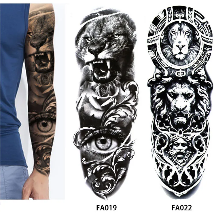 

New Design Large Size Full Arm Temporary Permanent Tattoo Sticker For tattoo sleeve, Custom