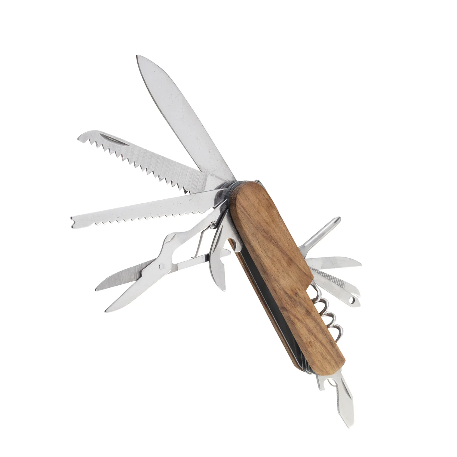 

10 in one multifunction folding knife multi-tool keychain knife wooden handle outdoor knife