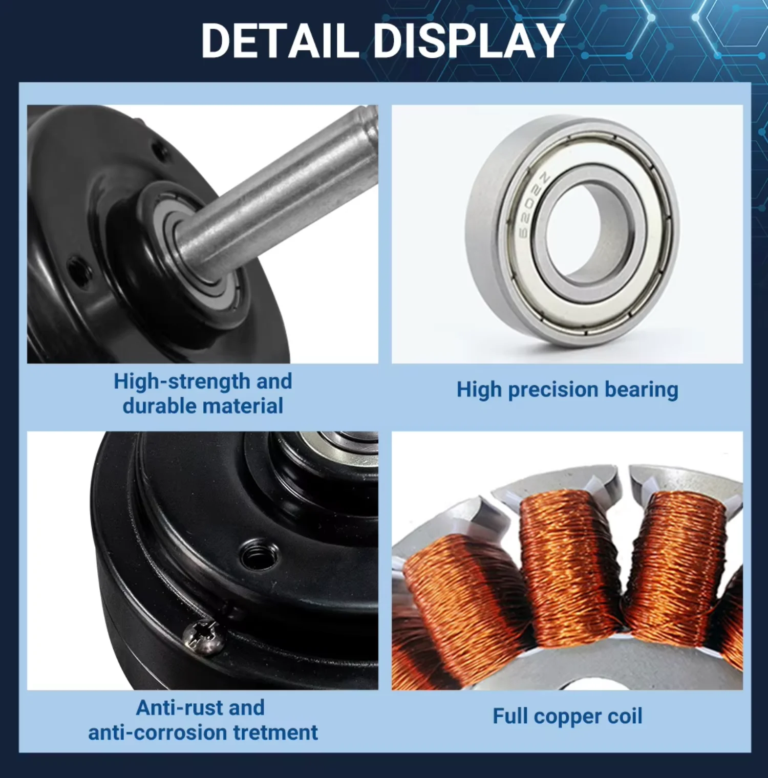 Ceiling Fan, 3-Phase, Brushless, 12V, 24VBLDC - detail 14