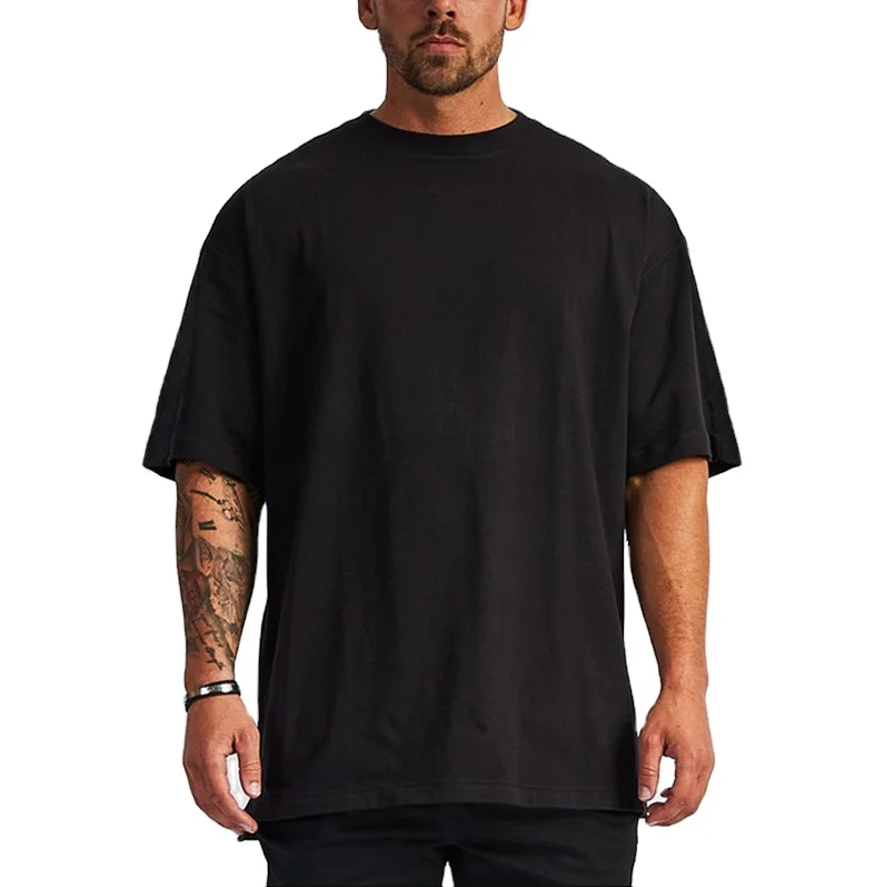 

new design luxury quality cotton loose fit little drop shoulder custom blank oversized men t shirt, Customized color