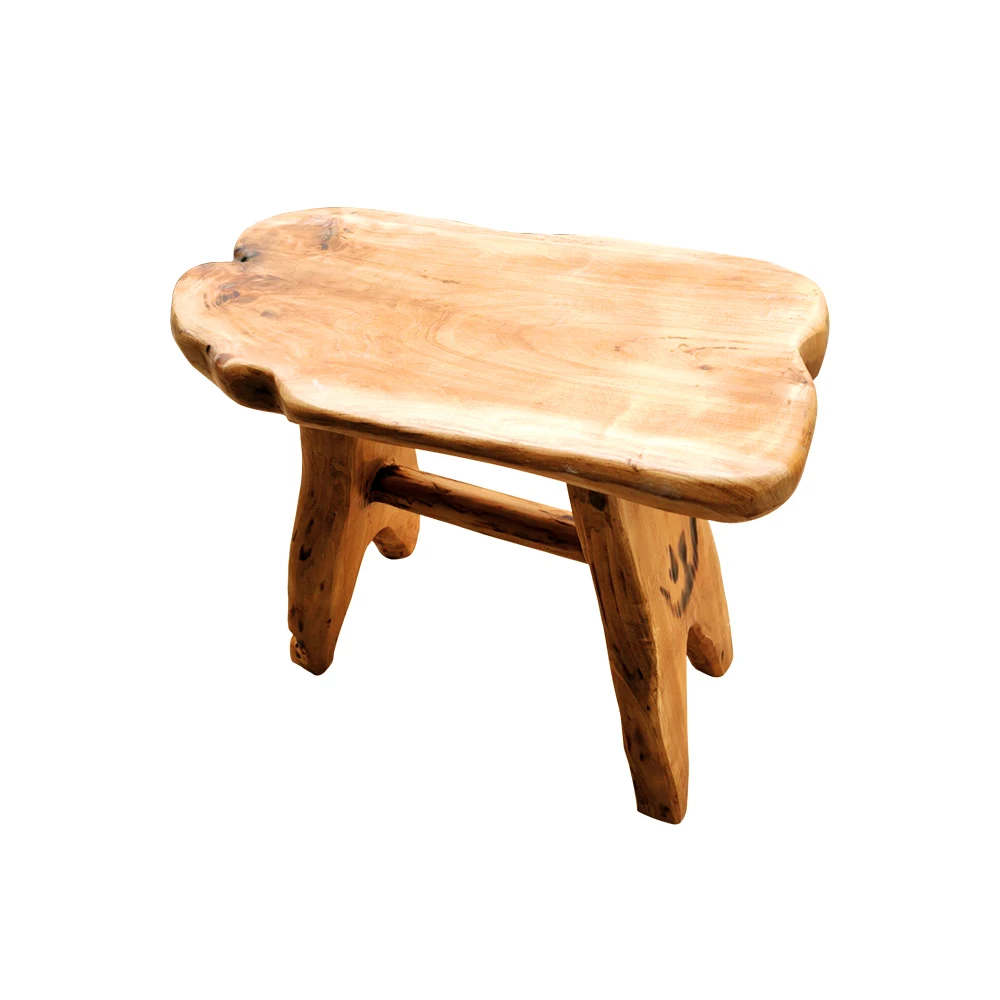 

Customized natural antique wood flat practical cedar solid wood stool, Wood color