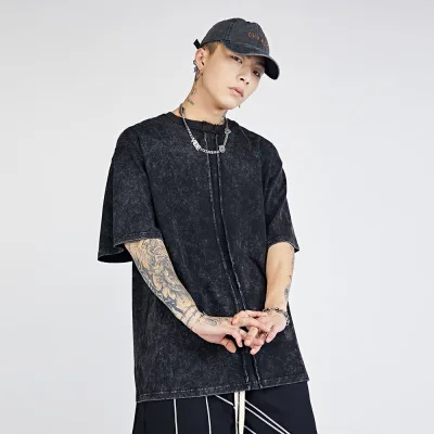 

T Shirt Men 2021 Summer Quality Fashion Tshirt T-shirts Crew Neck Retro Shirts Luxury Mens T-shirt