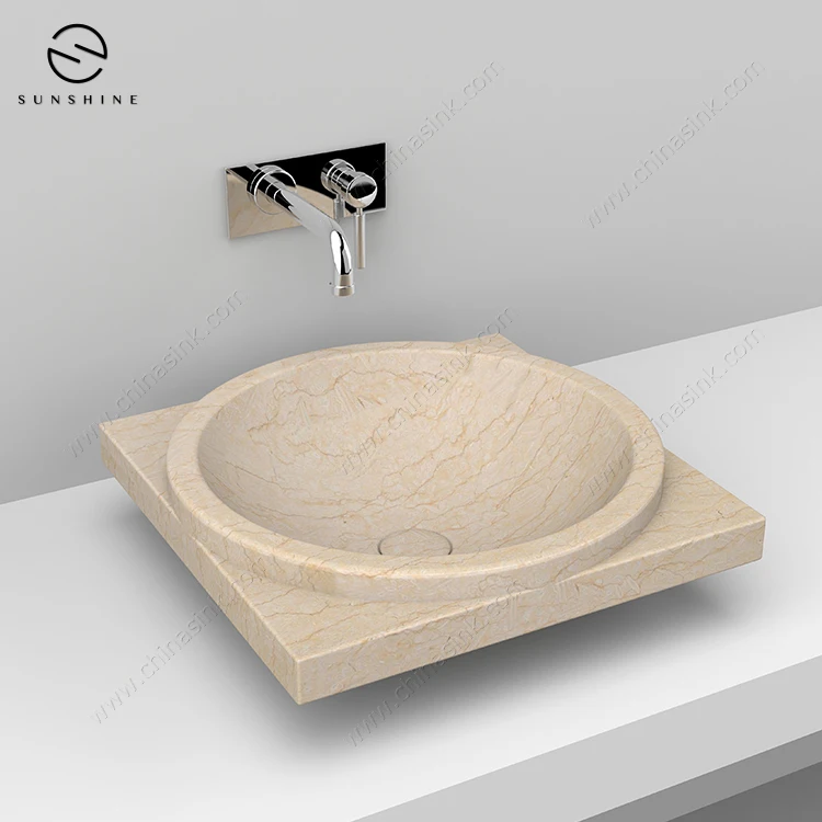 Custom Sanitary Wares Stone Counter Top Sink Marble Bathroom Sink For Hand Washing