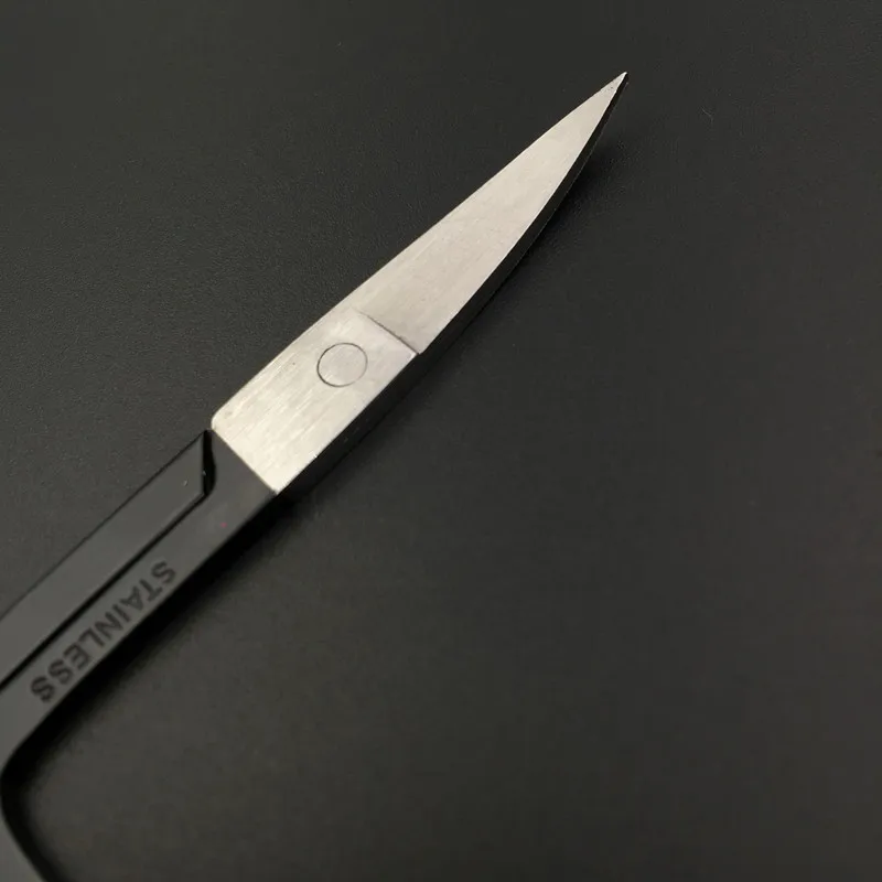 
Hot selling eyebrow trimming scissors black stainless steel spray paint scissors eyebrow cutting scissors 