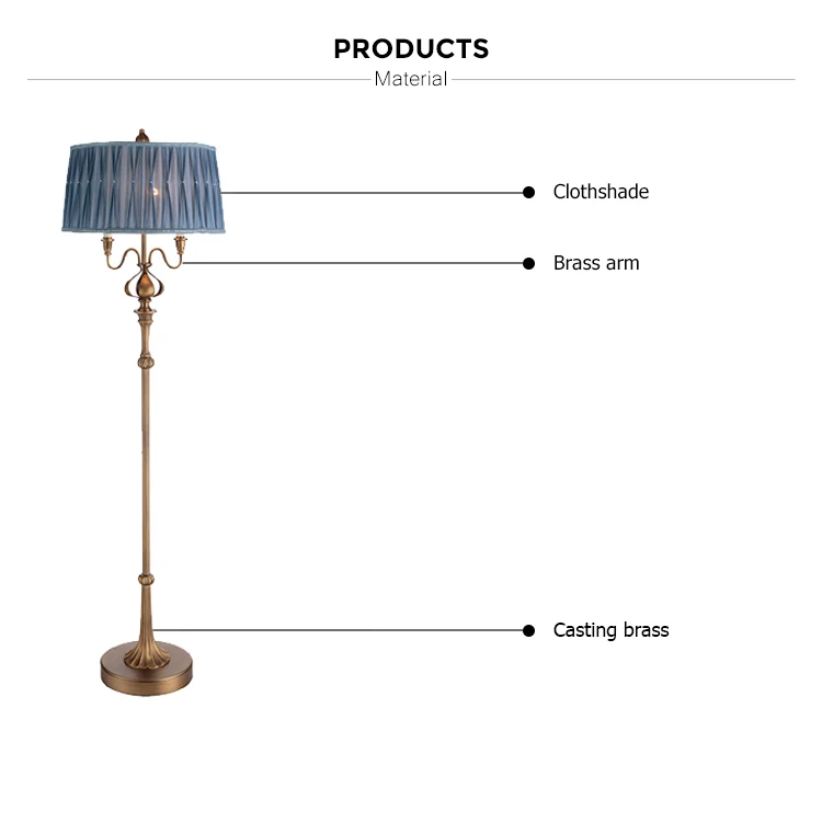 blue shade standing lamps