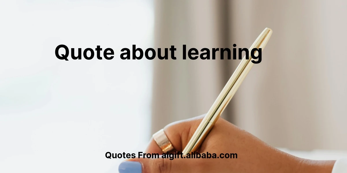 quote about learning