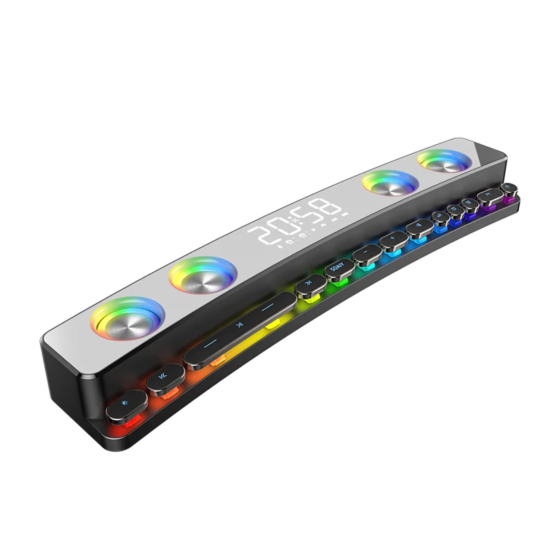 

Speaker Speakers Computer Abs Cabinet 12Inch Customized 2.0 Bar Soundbar Double Oem Blue Tooth Led Sound Activated Rgb Spekers