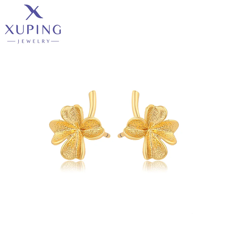 

05E100895 Xuping Jewelry Fashion Simple Earrings 24K Gold Color Jewelry Anniversary Trendy Charming Exquisite Women Earrings