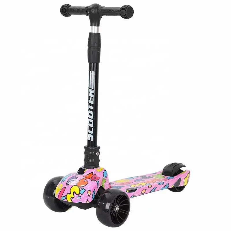 

High quality 3 wheels children scooter with music, Graffiti/customized