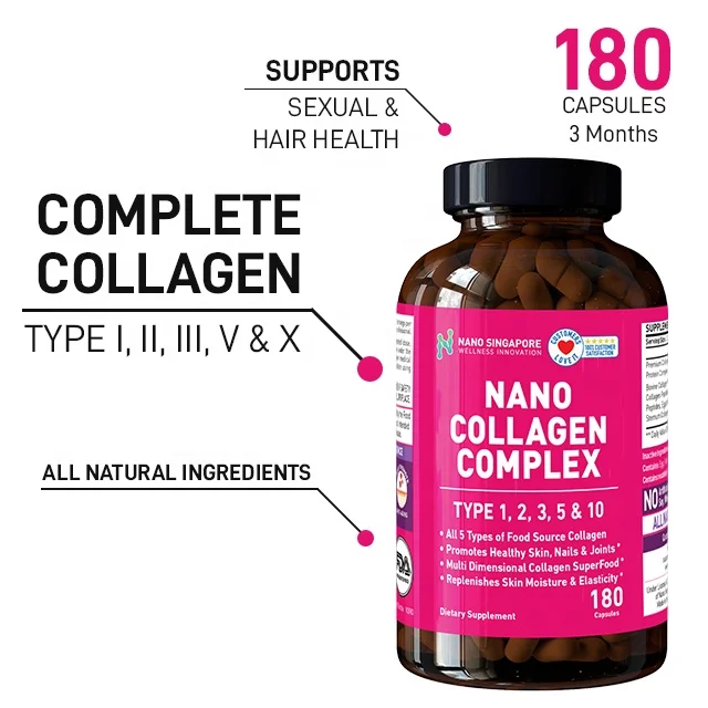 
GMP Certified Facilities All Natural Collagen Skin Whitening Pills Collagen Capsules 