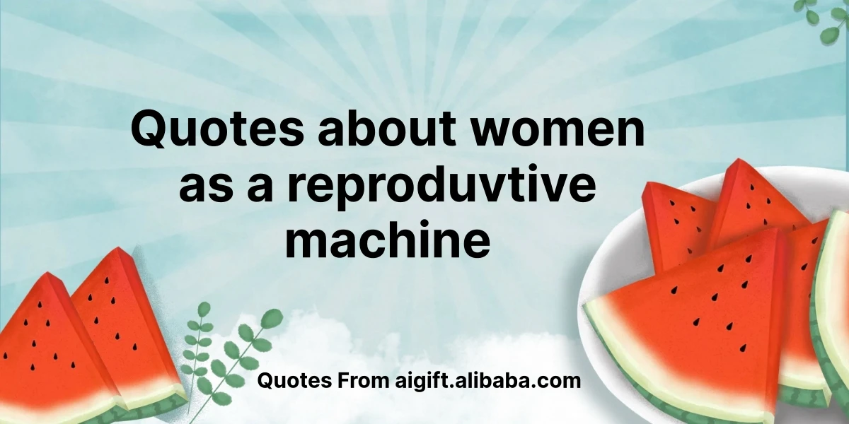 quotes about women as a reproduvtive machine