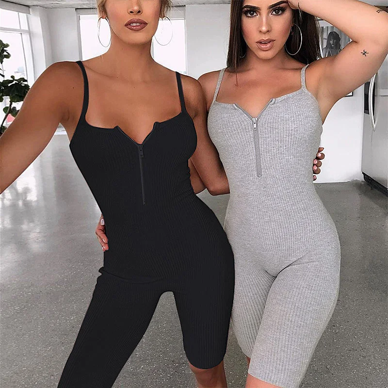 

2021 New Arrival Summer Female Sexy Casual Sleeveless Strapped Jumpsuit