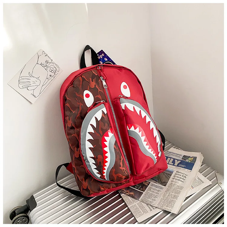 

2022 new design Bape Shark Blood causal Backpack For Travel Laptop Daypack 3D Print Bag For teens men