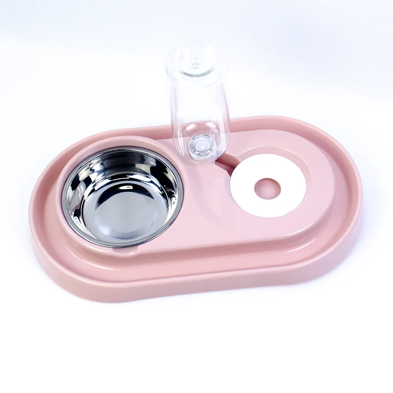 

Sublimation pets feeding supplies stainless steel multifeeder water fountain cat bowl, As picture