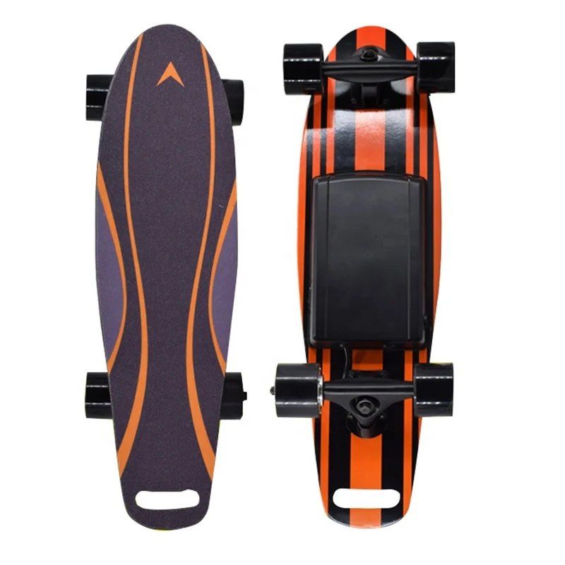

With CE Rohs Approved 4 Wheel Fish Board Electric Skateboard Top Speed 20km/h Electronic Monopatin Electrico Hub Motor 300W 24V