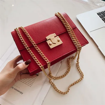 

F21348A Hot style women bag chain bags women messenger bags, Red, black, khaki