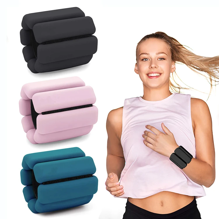 

Hot sale Silicone Adjustable Weight Bracelet Sport Wearable Running Wrist Ankle Weights Bearing Yoga Pilates Fitness Equipment, Black,purple,grey,green,blue,blackish green,white,sand,pink,red
