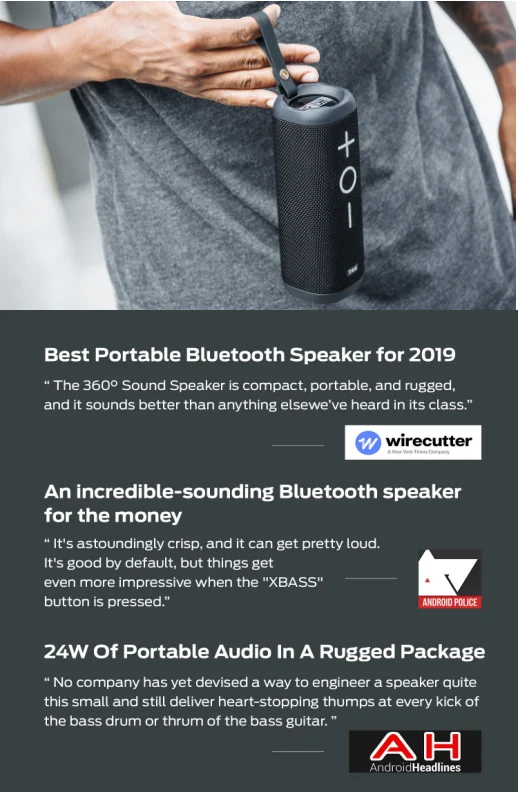Tribit StormBox Bluetooth Speaker IPX7 Waterproof XBass Bluetooth Wireless Speaker - ANKUX.COM