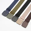 1.5 Inch High Quality Custom Solid Color Polyester/Nylon Jacquard Fabric Webbing Belt Woven Canvas Belt For Men