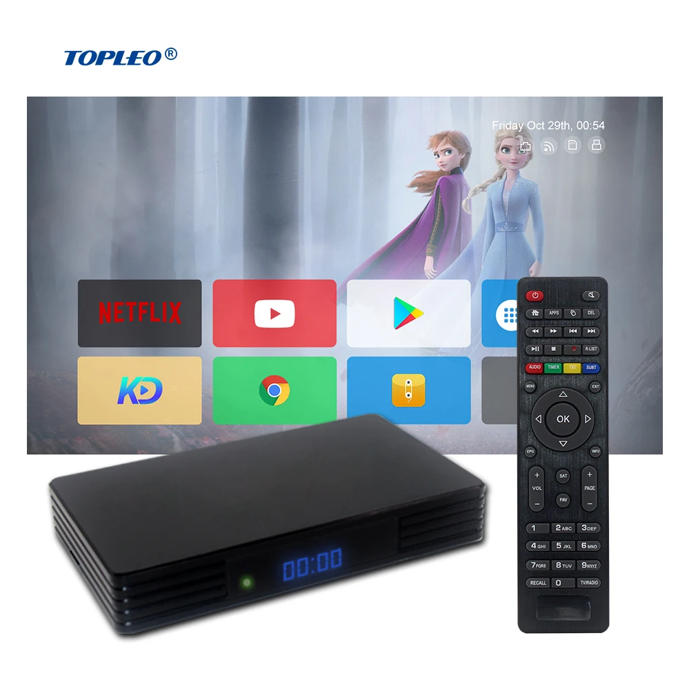 

Topleo DVB c / t / s i96 S9 smart tv box amlogic android tv dvbt2 set top box dvb s2