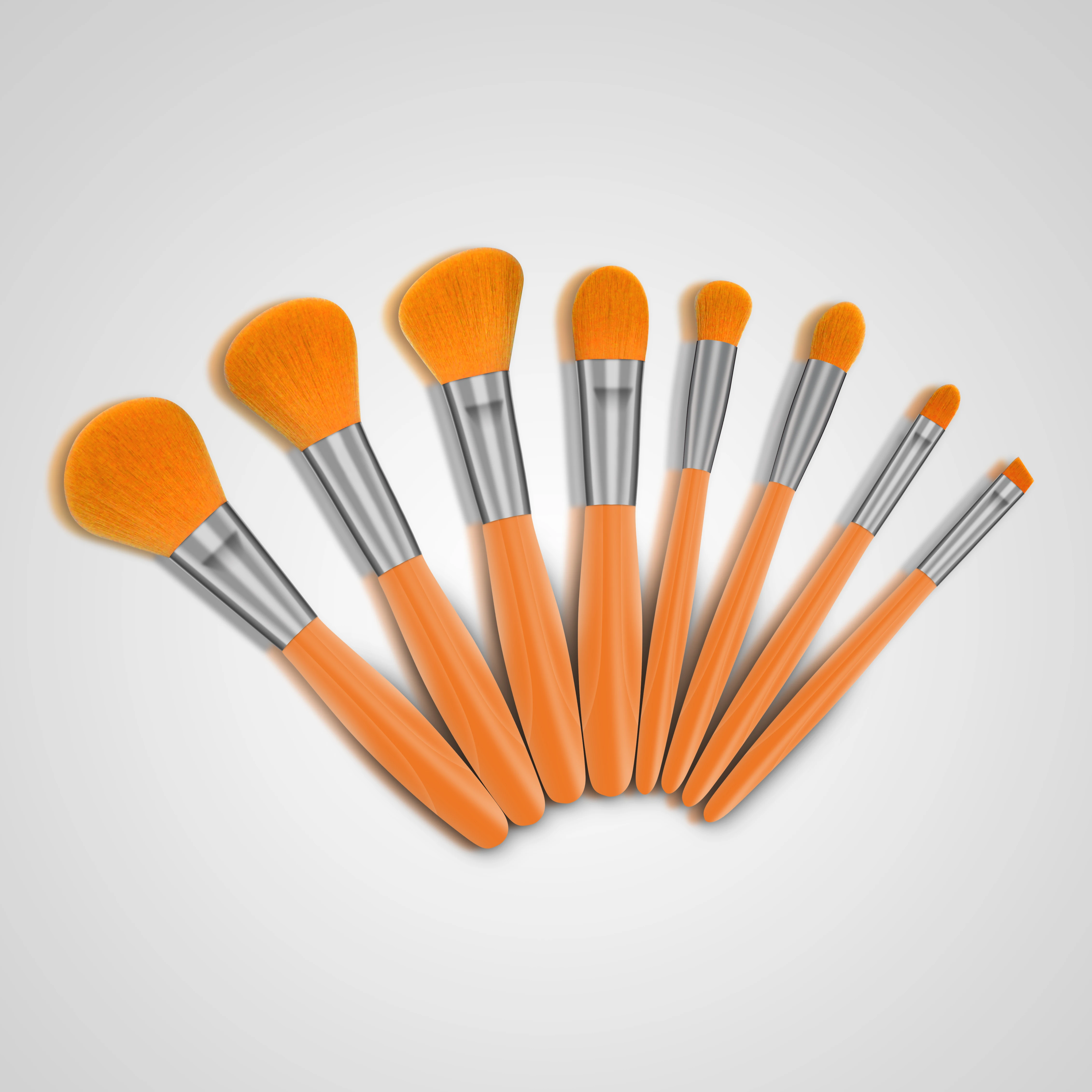 

new arrival 2020 make up brush set 8 pcs powder eye shadow with synthetic hair, Customized color