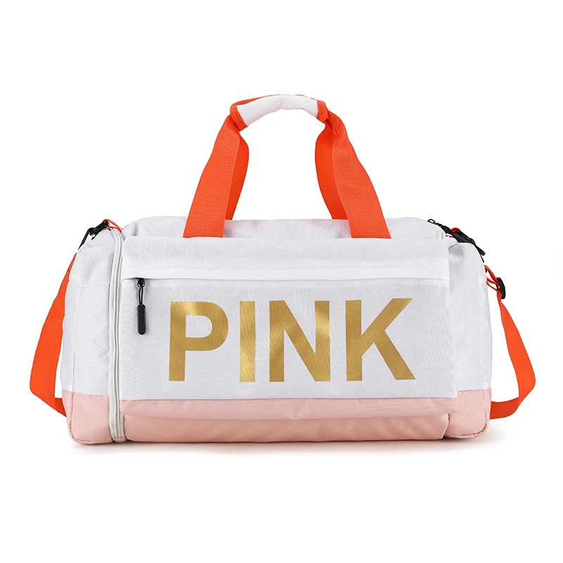 

Amazon Hot Sales Large Capacity Pink Duffel Bags Gym Women Waterproof Sports Travel Bag Duffle Bag With Logo