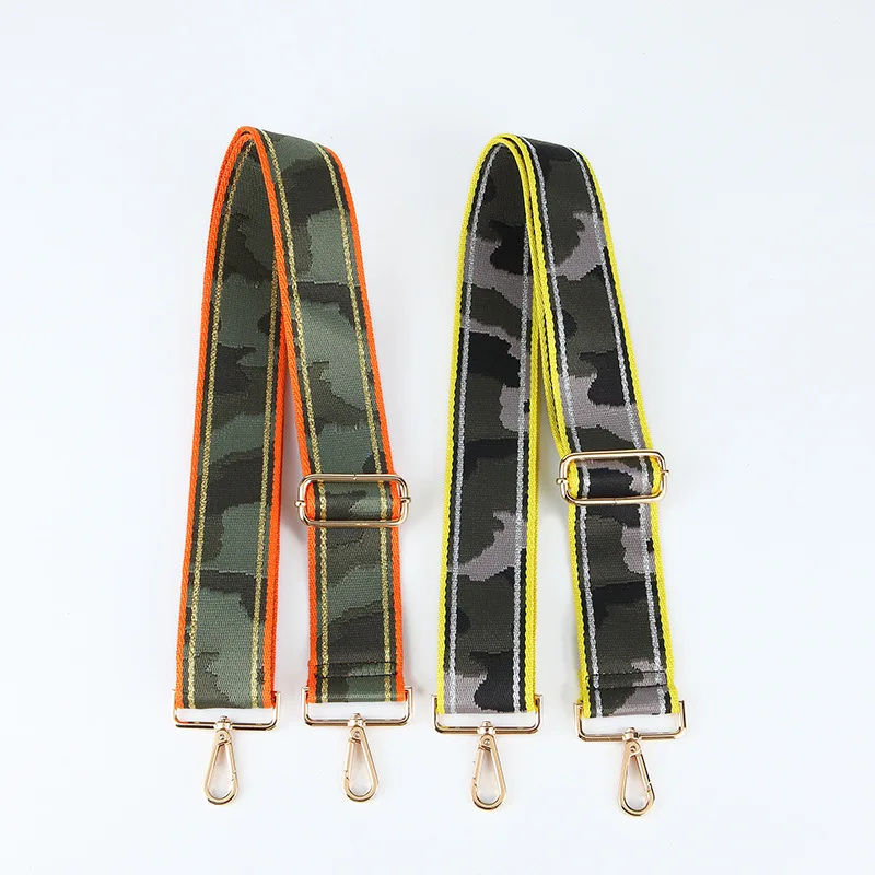 

ZONESIN New 2 inch Wide Glitter Camo Webbing Shoulder Tote Bag Straps Sparkly Camouflage Thick Canvas Purse Handle Belt, 5 colors in stock