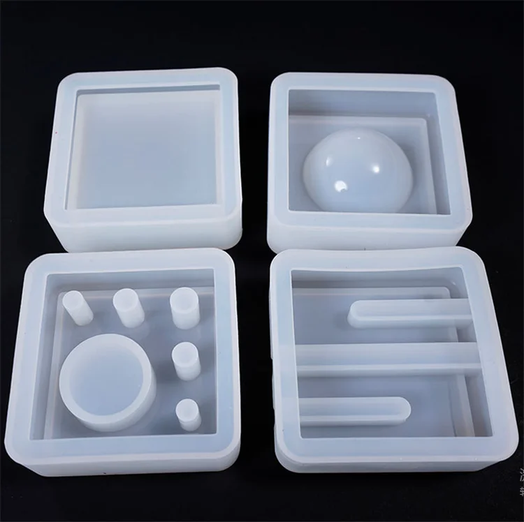 

Y3602 Diy epoxy resin square Jewelry Storage Box Trinket box silicone mold, White