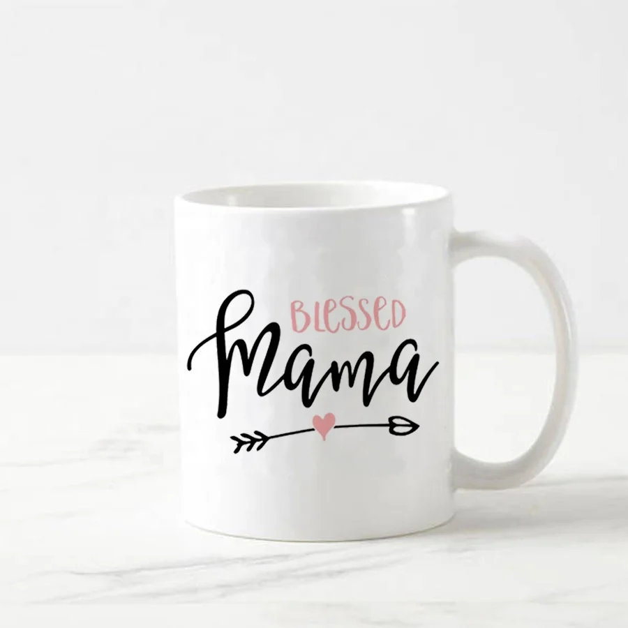 

Custom - made  Ceramic Blessed Mama Mug Great Gifts Coffee Mug Tea Mug