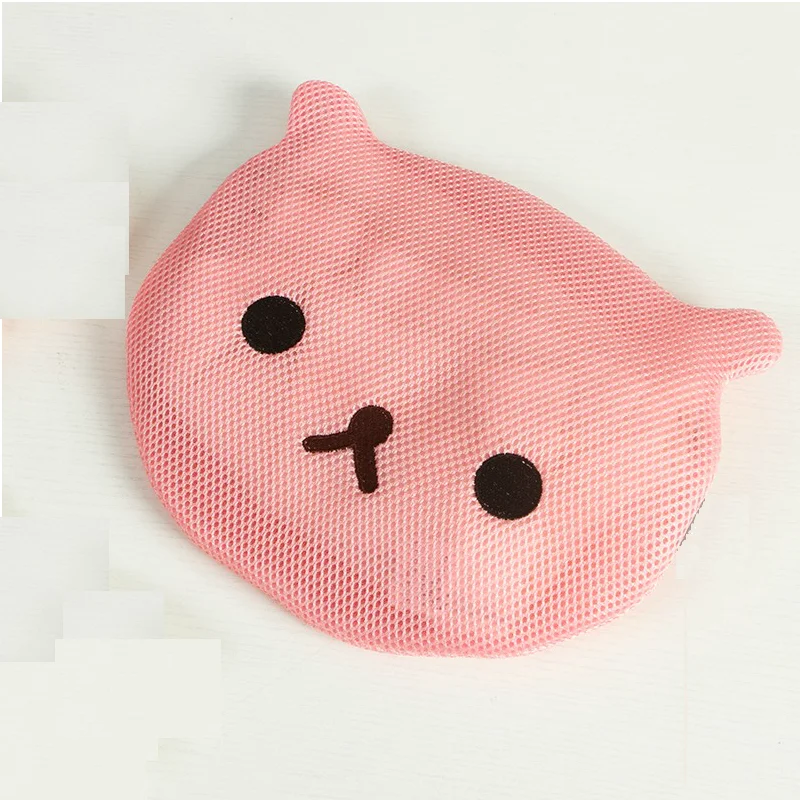 

Hot Sell Cartoon Laundry Bag Pink Color Mesh Bra Bag Machine Protection Wash Net Bag For Women