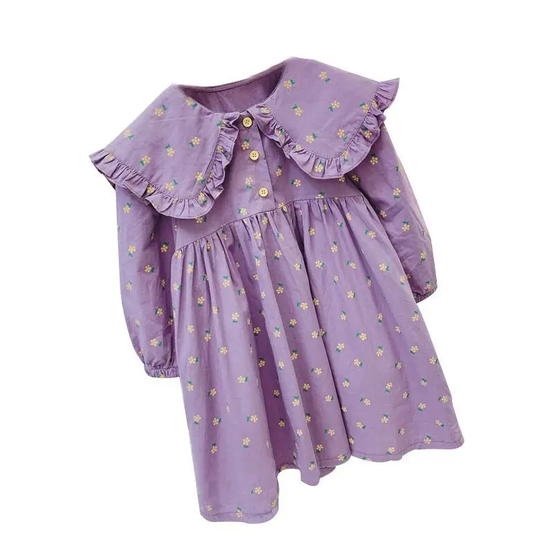 

children wear girl version skirt shredded flower doll collar princess cos dress children's dress foreign trade children's wear