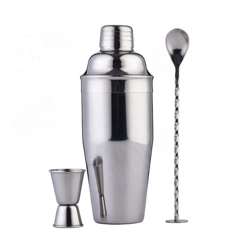 

Cocktail Shaker Bar Set-Margarita Mixer Drink Shaker and Measuring Jigger & Mixing Spoon Set-Stainless Steel Bar Tools Built-in, Customized color