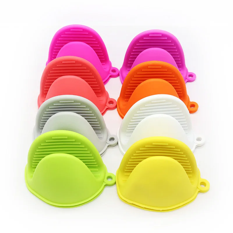 

2 pairs kitchen baking mini oven mitte gloves silicone hear resistant pot holder from China Silicone OEM Logo, As shown