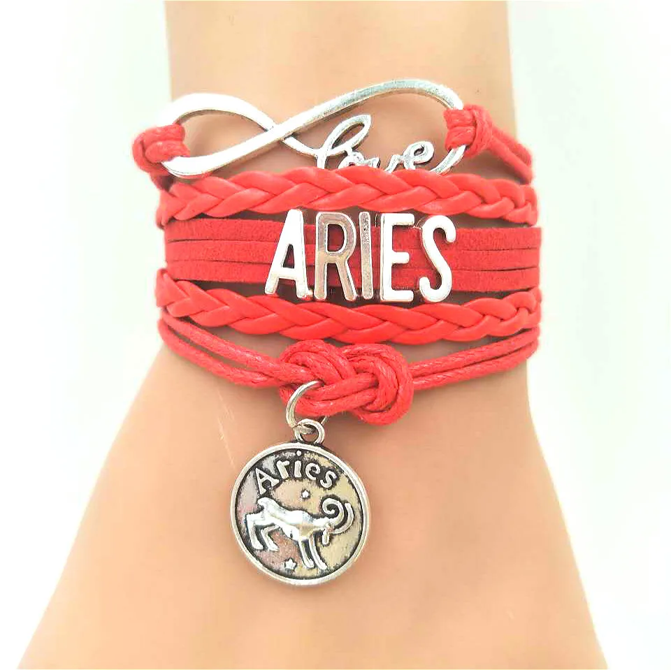 

Hot selling zodiac letters women's adjustable charm pendant coin bracelet, As shown