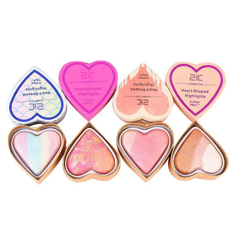 

New Arrival Heart-shaped Pearly lustre/earth tone Blusher Cosmetics