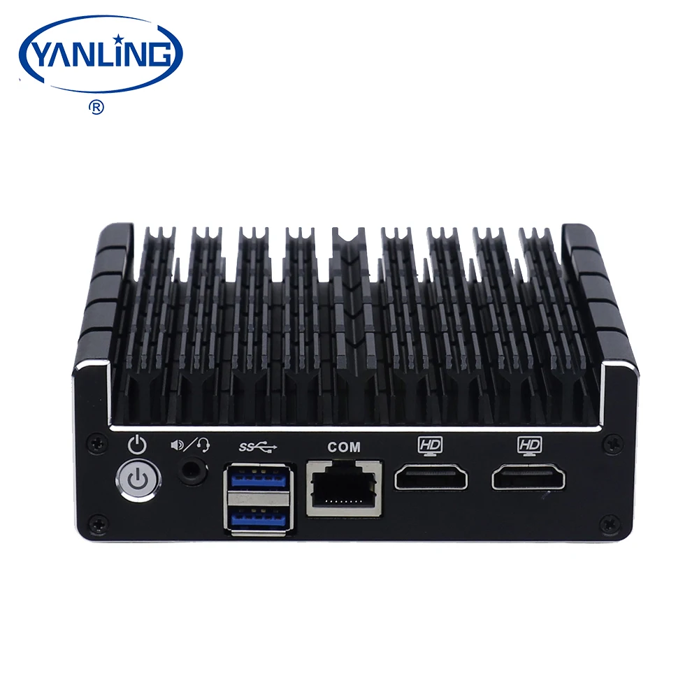 

Yanling firewall mini pc Celeron J3160 Quad core 4* Gigabit Ethernet port soft Router Linux server pc support Pfsense AES-NI